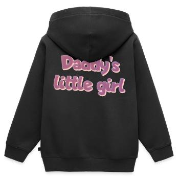 Vatersliebe Daddy's Little Girl - Kinder Premium Organic Zip Hoodie - Schwarz - Hinten - AI Model Kid Male (0cm)