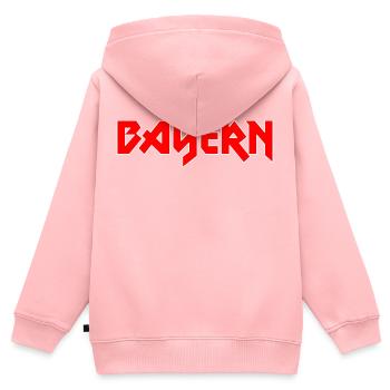 Modisches Heimat BAYERN Metal-Design - Kinder Premium Organic Zip Hoodie - Rosa - Hinten - AI Model Kid Female (0cm)