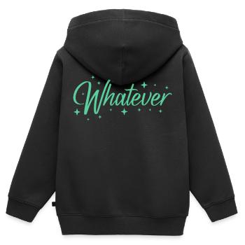 Whatever Sassy Quote - Kids Premium Organic Zip-up Hoodie - black - Back - AI Model Kid Male (0cm)