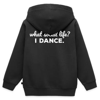 Danse Danse Musique - Sweat Premium à capuche zippé enfant bio - noir - Dos - AI Model Kid Male (0cm)