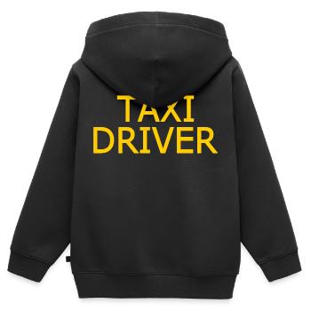 Taxi driver - Kinder Premium Organic Zip Hoodie - Schwarz - Hinten - AI Model Kid Male (0cm)