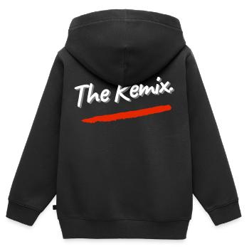 Vater-Sohn-Partnerlook mit The Remix The Original - Kinder Premium Organic Zip Hoodie - Schwarz - Hinten - AI Model Kid Male (0cm)
