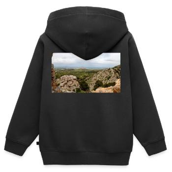 lost place Empros Therme bei den Therma Springs - Kinder Premium Organic Zip Hoodie - Schwarz - Hinten - AI Model Kid Male (0cm)