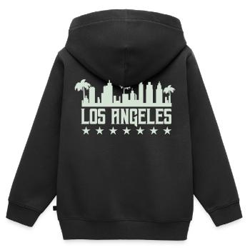 los angeles - Kinder Premium Organic Zip Hoodie - Schwarz - Hinten - AI Model Kid Male (0cm)