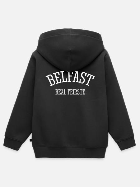 Belfast Beal Feirste North Ireland Northern Ireland - Kids Premium Organic Zip-up Hoodie - black