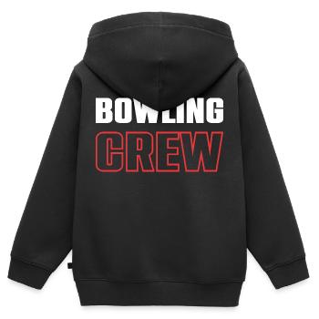 Équipe de bowling - Sweat Premium à capuche zippé enfant bio - noir - Dos - AI Model Kid Male (0cm)