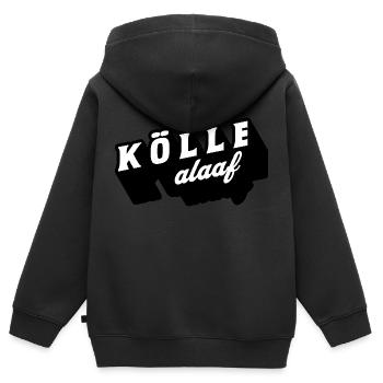 Kölle alaaf - Kinder Premium Organic Zip Hoodie - Schwarz - Hinten - AI Model Kid Male (0cm)