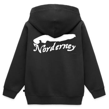 Norderney Tattoo - Kinder Premium Organic Zip Hoodie - Schwarz - Hinten - AI Model Kid Male (0cm)
