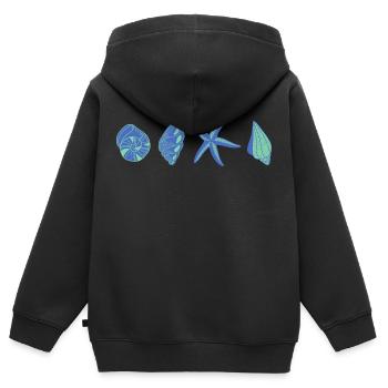 Blaue Muscheln - Meerestier - Kinder Premium Organic Zip Hoodie - Schwarz - Hinten - AI Model Kid Male (0cm)