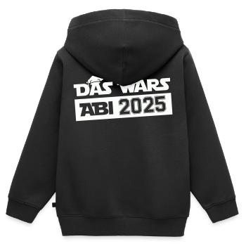 Abitur C’est tout 2025 - Sweat Premium à capuche zippé enfant bio - noir - Dos - AI Model Kid Male (0cm)
