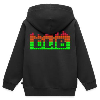 Créez souvenirs & T-Shirts de dub music - Sweat Premium à capuche zippé enfant bio - noir - Dos - AI Model Kid Male (0cm)