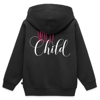 Wild Child - Kinder Premium Organic Zip Hoodie - Schwarz - Hinten - AI Model Kid Male (0cm)