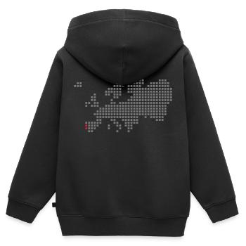 Portugal - Kinder Premium Organic Zip Hoodie - Schwarz - Hinten - AI Model Kid Male (0cm)