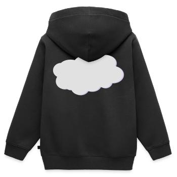 Nuage - Sweat Premium à capuche zippé enfant bio - noir - Dos - AI Model Kid Male (0cm)