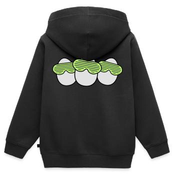 Funky Egg Crew - Sweat Premium à capuche zippé enfant bio - noir - Dos - AI Model Kid Male (0cm)