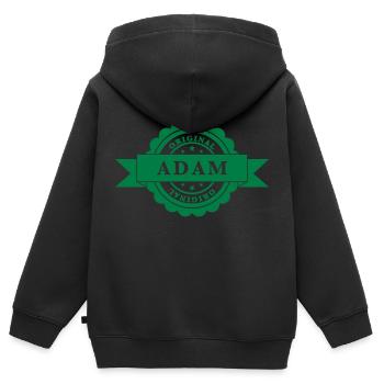 Adam - Sweat Premium à capuche zippé enfant bio - noir - Dos - AI Model Kid Male (0cm)