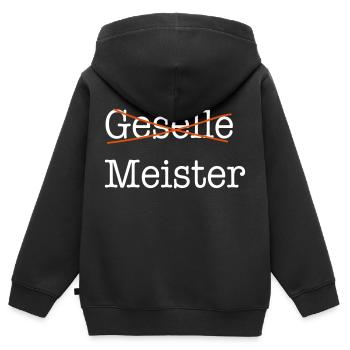 Examen de maîtrise - Sweat Premium à capuche zippé enfant bio - noir - Dos - AI Model Kid Male (0cm)