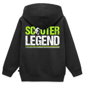 Scooter Legend Cascadeur Cascadeur Scooter - Sweat Premium à capuche zippé enfant bio - noir - Dos - AI Model Kid Male (0cm)
