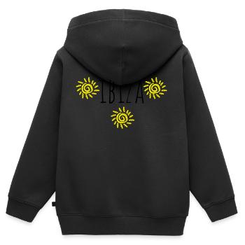 Ibiza - Sweat Premium à capuche zippé enfant bio - noir - Dos - AI Model Kid Male (0cm)