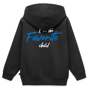 I'm the favorite child - Kinder Premium Organic Zip Hoodie - Schwarz - Hinten - AI Model Kid Male (0cm)