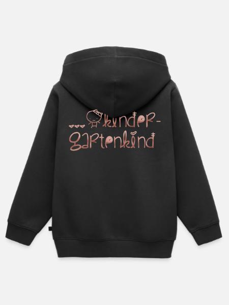 Kindergartenkind - Kinder Premium Organic Zip Hoodie - Schwarz