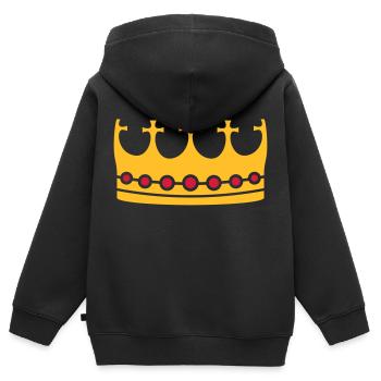 Diamanten Königin Krone Schmuck - Kinder Premium Organic Zip Hoodie - Schwarz - Hinten - AI Model Kid Male (0cm)