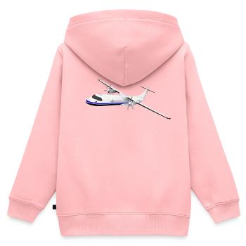 Business-Jet, Verkehrsflugzeug - Kinder Premium Organic Zip Hoodie - Rosa - Hinten - AI Model Kid Female (0cm)