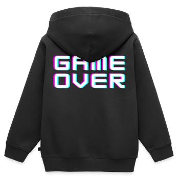 Fin du jeu - Sweat Premium à capuche zippé enfant bio - noir - Dos - AI Model Kid Male (0cm)