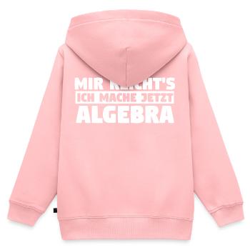 Mathematik Mathe Rechnen Algebra - Kinder Premium Organic Zip Hoodie - Rosa - Hinten - AI Model Kid Female (0cm)