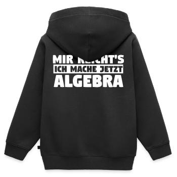 Mathematik Mathe Rechnen Algebra - Kinder Premium Organic Zip Hoodie - Schwarz - Hinten - AI Model Kid Male (0cm)
