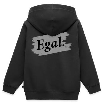 Egal - Kinder Premium Organic Zip Hoodie - Schwarz - Hinten - AI Model Kid Male (0cm)
