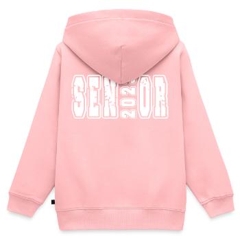 SENIOR 2023 Vintage Freshman Student T-Shirt - Sweat Premium à capuche zippé enfant bio - rose - Dos - AI Model Kid Female (0cm)