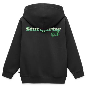 Stuttgart BUB - Kinder Premium Organic Zip Hoodie - Schwarz - Hinten - AI Model Kid Male (0cm)