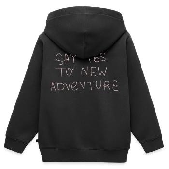 Sag Ja zu neuem Abenteuer - Kinder Premium Organic Zip Hoodie - Schwarz - Hinten - AI Model Kid Male (0cm)