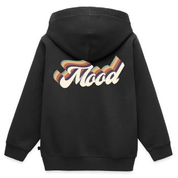 Stimmungs-Vinatge - Kinder Premium Organic Zip Hoodie - Schwarz - Hinten - AI Model Kid Male (0cm)