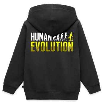 Rollerfahrer Elektrisch E-Roller Fortbewegung - Kinder Premium Organic Zip Hoodie - Schwarz - Hinten - AI Model Kid Male (0cm)