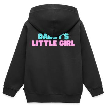 La petite fille de papa - Sweat Premium à capuche zippé enfant bio - noir - Dos - AI Model Kid Male (0cm)