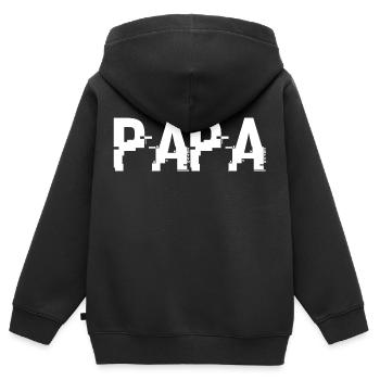 Papa-Geschenk - Der beste Papa - Kinder Premium Organic Zip Hoodie - Schwarz - Hinten - AI Model Kid Male (0cm)