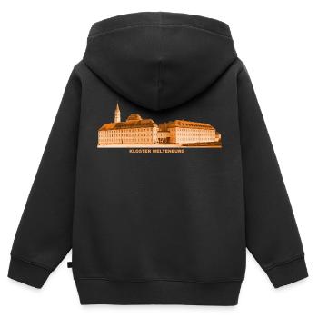 Weltenburg Kloster Donau Kehlheim Basse-Bavière - Sweat Premium à capuche zippé enfant bio - noir - Dos - AI Model Kid Male (0cm)