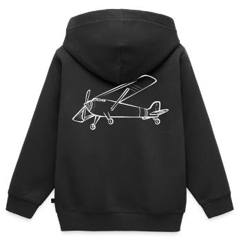 Remote Controlled Airplane Model Airplane - Kids Premium Organic Zip-up Hoodie - black - Back - AI Model Kid Male (0cm)