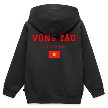 Vung Tau Vietnam - Kinder Premium Organic Zip Hoodie - Schwarz - Hinten - AI Model Kid Male (0cm)