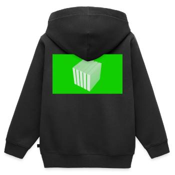 Cube - Kids Premium Organic Zip-up Hoodie - black - Back - AI Model Kid Male (0cm)