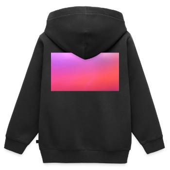 Sky 124 - Kinder Premium Organic Zip Hoodie - Schwarz - Hinten - AI Model Kid Male (0cm)