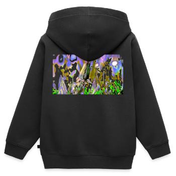 Prairie 731225 - Sweat Premium à capuche zippé enfant bio - noir - Dos - AI Model Kid Male (0cm)