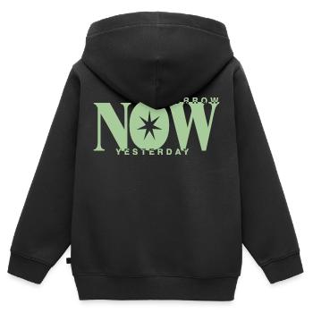 tomorrow now yesterday - Kids Premium Organic Zip-up Hoodie - black - Back - AI Model Kid Male (0cm)