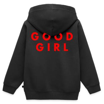 Good girl - Kinder Premium Organic Zip Hoodie - Schwarz - Hinten - AI Model Kid Male (0cm)