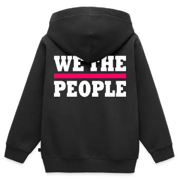 we the people - Sweat Premium à capuche zippé enfant bio - noir - Dos - AI Model Kid Male (0cm)