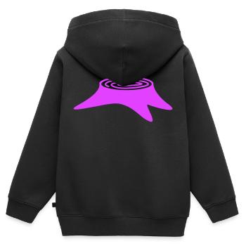 Baumstumpf Baum Fällen Holzfäller Wald Stumpf Holz - Kinder Premium Organic Zip Hoodie - Schwarz - Hinten - AI Model Kid Male (0cm)