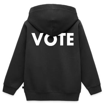 Vote - Sweat Premium à capuche zippé enfant bio - noir - Dos - AI Model Kid Male (0cm)