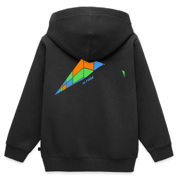 Containerschiff Altona - Kinder Premium Organic Zip Hoodie - Schwarz - Hinten - AI Model Kid Male (0cm)